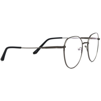 Hexagonal Gunmetal Color Frame Eyeglasses