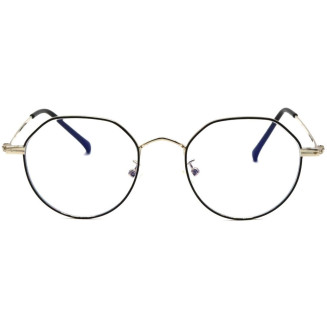 Round Transparent Glass Silver Frame Eyeglasses