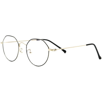 Round Transparent Glass Silver Frame Eyeglasses