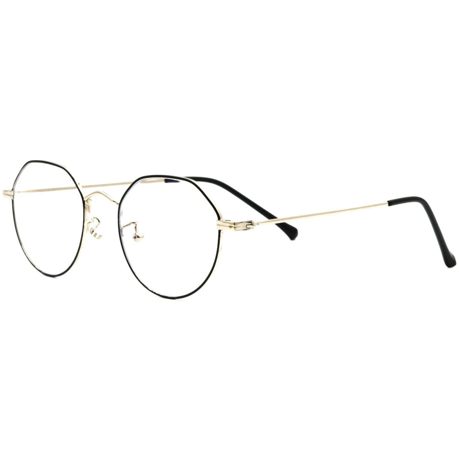 Round Transparent Glass Silver Frame Eyeglasses