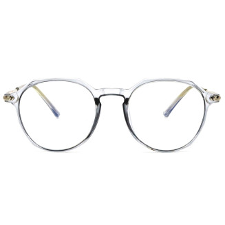 Hexagonal Silver Frame Eyeglasses