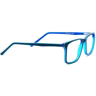 Rectangle Dual Color Frame Eyeglasses