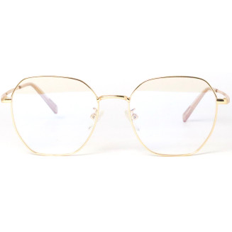 Hexagonal Golden Color Frame Eyeglasses