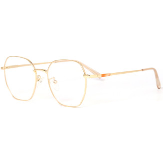 Hexagonal Golden Color Frame Eyeglasses