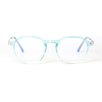Round Transparent Dual Color Frame Eyeglasses