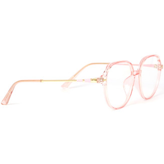 Round Transparent Dual Color Frame Eyeglasses