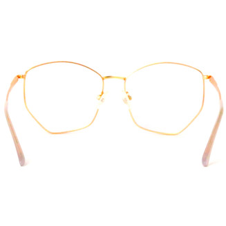 Hexagonal Dual Color Frame Eyeglasses