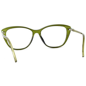 Women Cat Eye Green Color Frame Eyeglasses
