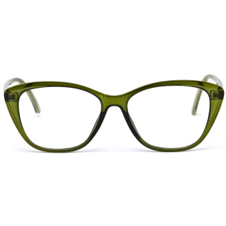 Women Cat Eye Green Color Frame Eyeglasses