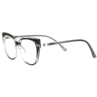 Women Cat Eye Dual Color Frame Eyeglasses