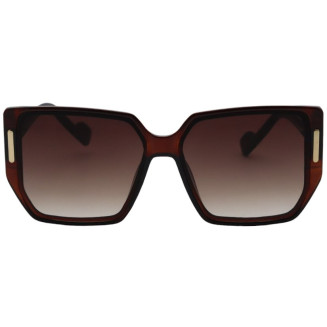 Rectangle Brown Frame Brown Glasses Sunglass