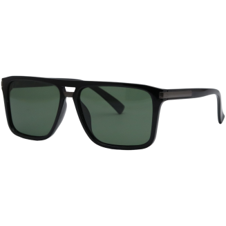 Wayfarer Green Glass Black Frame Sunglasses