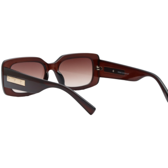Rectangle Brown Glass Brown Frame Sunglasses