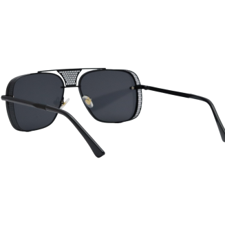 Aviator Black Glass Black Frame Sunglasses
