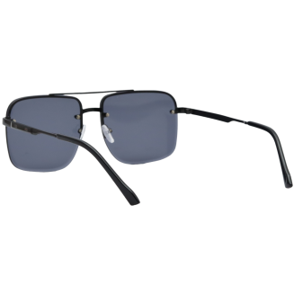 Rectangle Black Glass Black Frame Sunglasses
