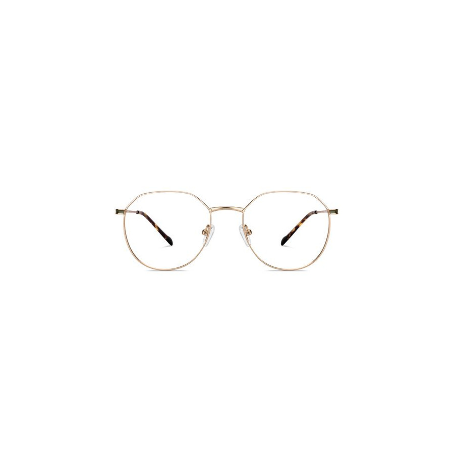 Hexagonal Golden Frame Eyeglasses