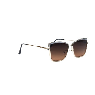 Gorgeous Women's Brown Glass Golden Frame Sunglasses